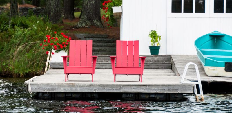 BeSeaside LOLLDESIGNS Adirondack Chair ADK 4sat flat compact AD 4SFC apple red ROT Ueremium Adirondack Chair Kunststoff Kopie