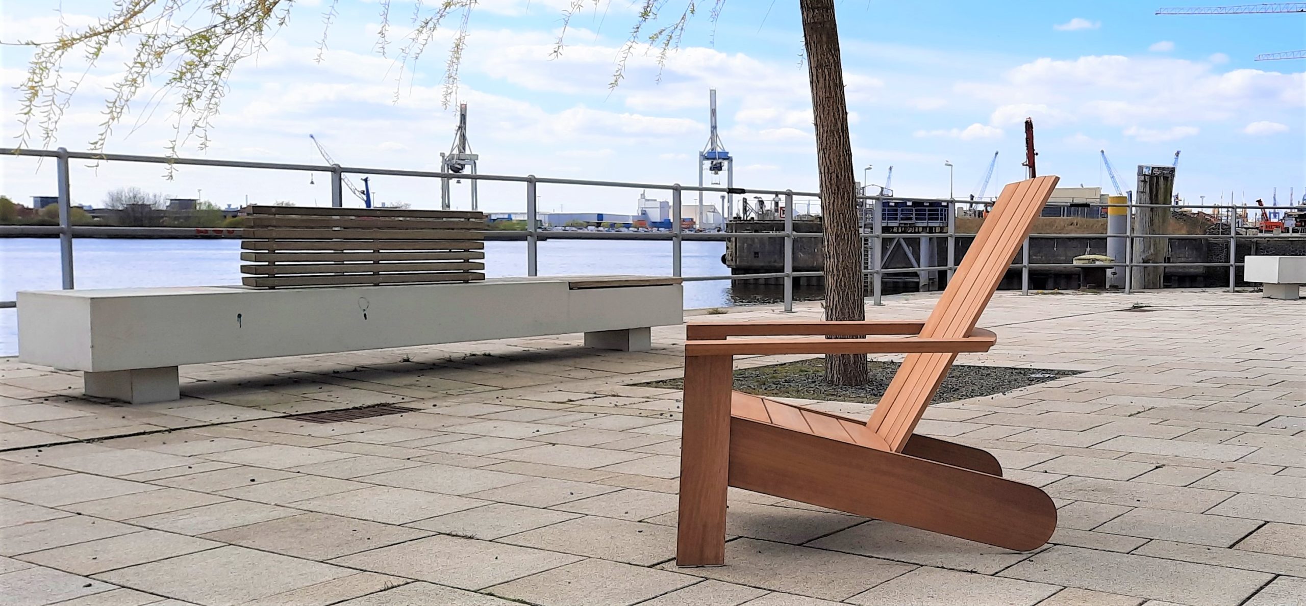 Espresso Adirondack Chair HafenCity Hamburg
