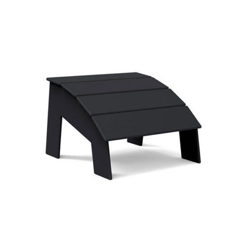 medium ottoman 4slat tall black
