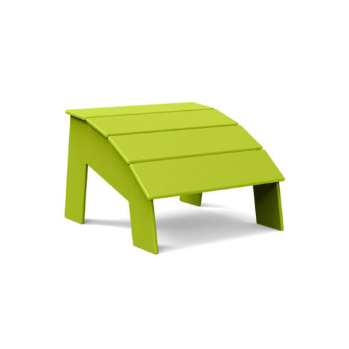 medium ottoman 4slat tall green