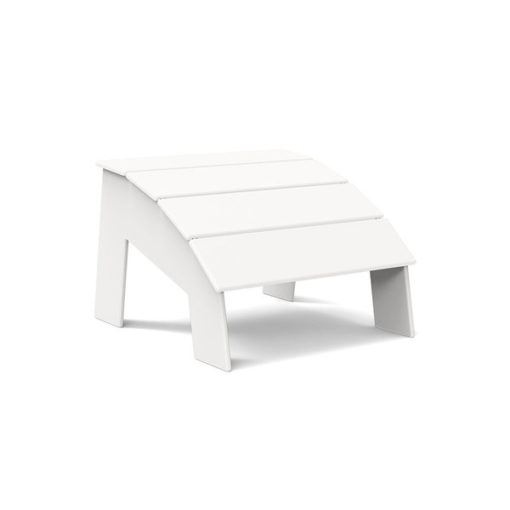 medium ottoman 4slat tall white