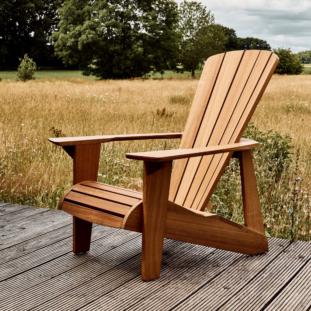beSeaside BLU Chair Adirondack Design Chair Iroko 2023 Neu