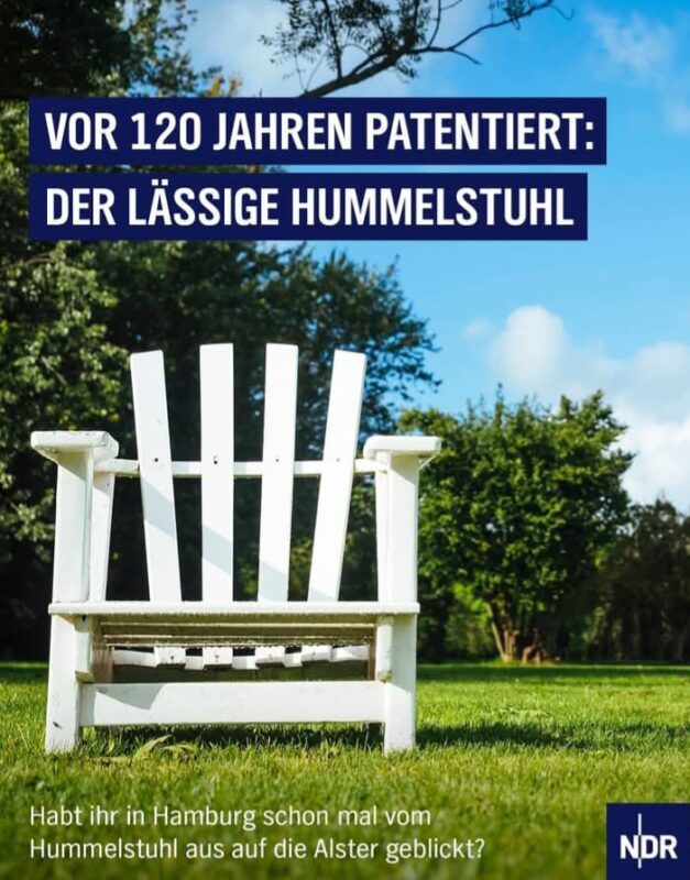 Bild Alsterstuhl Hummelstuhl Hamburg beSeaside NDR Beitrag 17 08 2025