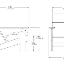 LOLL Designs Lollygagger Lounge Chair Konstruktionszeichnung