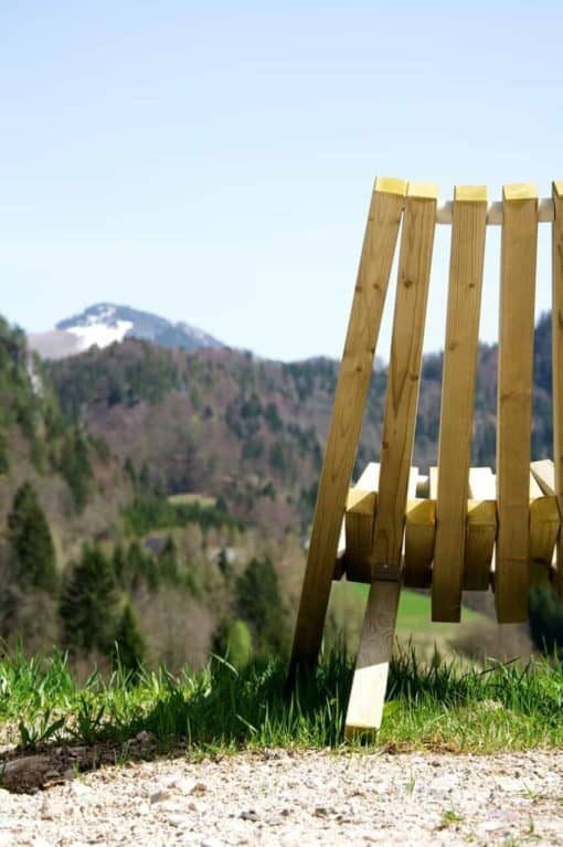 Weltevree Fieldchair Klappsessel mit Blick auf die Berge